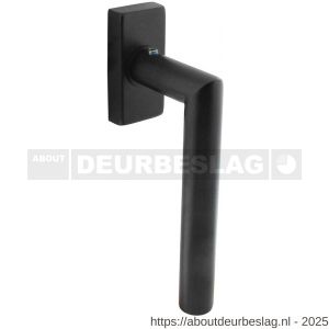 Intersteel Living 6156 raamkruk Jura op stalen rechthoekige rozet stift 7x35 mm RVS structuur zwart - R26010336 - afbeelding 1