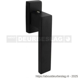 Intersteel Living 6156 raamkruk Amsterdam op stalen rechthoekige rozet stift 7x35 mm RVS structuur zwart - R26010337 - afbeelding 1