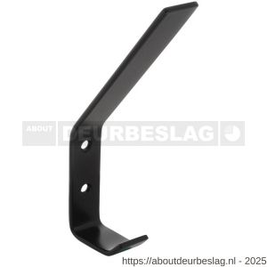 Intersteel Living 6950 kapstokhaak gebogen 140x80 mm zwart - R26009210 - afbeelding 1