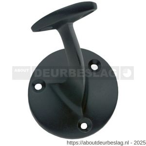 Intersteel Living 7245 leuninghouder opschroevend vlak zadel mat zwart - R26003983 - afbeelding 1
