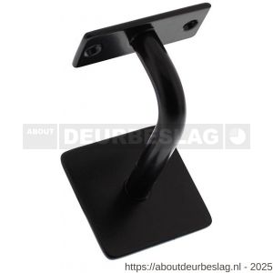 Intersteel Living 7300 leuninghouder gebogen vierkant vlak zadel zwart - R26009214 - afbeelding 1