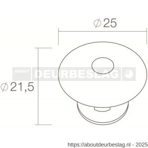 Intersteel Living 8479 meubelknop rond-zon diameter 25 mm gebruineerd - R26004147 - afbeelding 2