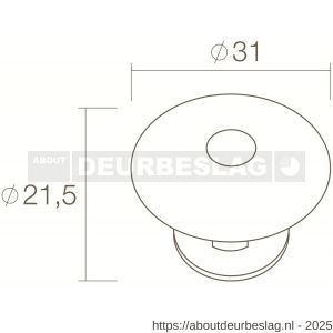 Intersteel Living 8479 meubelknop rond-zon diameter 30 mm gebruineerd - R26004148 - afbeelding 2