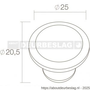Intersteel 8480 knop rond-kabel 25 mm antiek - R26004158 - afbeelding 2