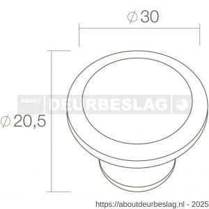 Intersteel 8480 meubelknop rond-kabel diameter 30 mm antiek - R26004159 - afbeelding 2