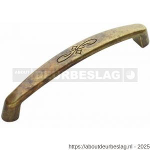 Intersteel 8756 meubelgreep motief bloem 128 mm antiek - R26004422 - afbeelding 1