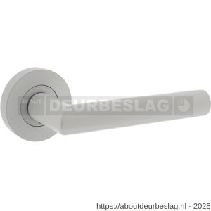 Intersteel 1693 deurkruk gatdeel rechts Bastian op rozet verdekt diameter 52x10 mm met nokken wit - R26009232 - afbeelding 1