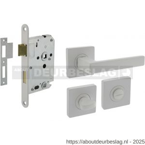 Intersteel Living 1713 set toiletslot 63/8 mm wit met deurkruk Hera op rozet 55x55 mm en WC-sluiting wit - R26011058 - afbeelding 1