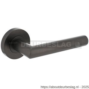 Intersteel 1693 deurkruk gatdeel rechts Bastian op rozet verdekt diameter 52x10 mm met nokken antraciet grijs - R26010370 - afbeelding 1