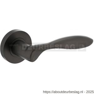Intersteel 1695 deurkruk gatdeel rechts George op rozet verdekt diameter 52x10 mm met nokken antraciet grijs - R26010375 - afbeelding 1