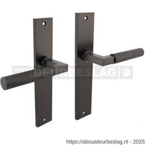 Intersteel Living 1742 deurkruk Baustil op schild rechthoekig 245x45 mm blind antraciet grijs - R26010398 - afbeelding 1