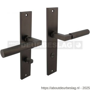 Intersteel 1742 deurkruk Baustil op schild rechthoekig 245x45 mm WC 78/8 mm antraciet grijs - R26010410 - afbeelding 1