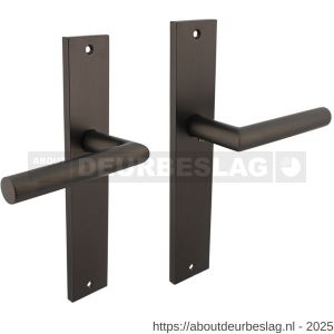Intersteel Living 1743 deurkruk Bastian op schild rechthoekig 245x45 mm blind antraciet grijs - R26010411 - afbeelding 1