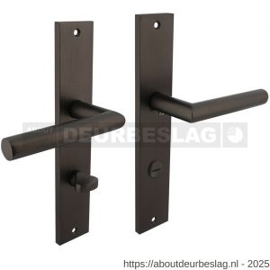 Intersteel 1743 deurkruk Bastian op schild rechthoekig 245x45 mm WC 78/7 mm antraciet grijs - R26010422 - afbeelding 1