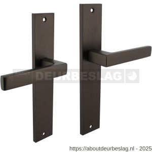 Intersteel Living 1744 deurkruk Hera op schild rechthoekig 245x45 mm blind antraciet grijs - R26010424 - afbeelding 1