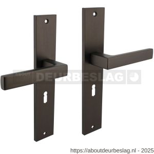 Intersteel Living 1744 deurkruk Hera op schild rechthoekig 245x45 mm sleutelgat 56 mm antraciet grijs - R26010426 - afbeelding 1
