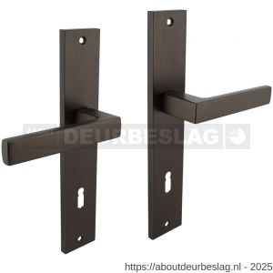 Intersteel 1744 deurkruk Hera op schild rechthoekig 245x45 mm sleutelgat 78 mm antraciet grijs - R26010428 - afbeelding 1