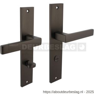 Intersteel 1744 deurkruk Hera op schild rechthoekig 245x45 mm WC 78/8 mm antraciet grijs - R26010436 - afbeelding 1