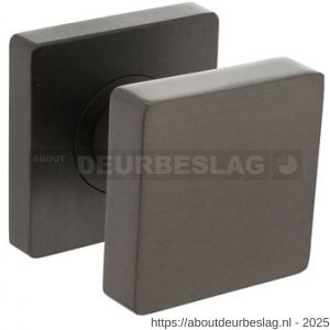 Intersteel Living 2126 knop vierkant vast op rozet 55x55x10 mm met nokken en stift antraciet-grijs - R26010004 - afbeelding 1