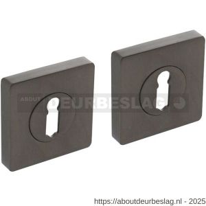 Intersteel Living 3185 sleutelrozetten verdekt 55x55x10 mm met nokken antraciet grijs - R26011015 - afbeelding 1