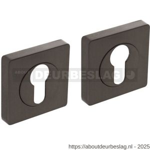 Intersteel Living 3185 cilinderrozetten verdekt 55x55x10 mm met nokken antraciet grijs - R26011016 - afbeelding 1