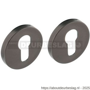 Intersteel 3512 cilinderrozetten verdekt diameter 53x8 mm met nokken antraciet grijs - R26011355 - afbeelding 1