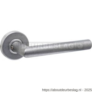 Intersteel 0583 deurkruk Jura op rozet verdekt diameter 53x10 mm RVS getrommeld - R26010864 - afbeelding 1
