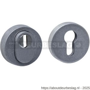 Intersteel 3755 SKG3 veiligheidsrozetten rond verdekt diameter 52x12 mm profielcilindergat met kerntrekbeveiliging RVS getrommeld - R26010859 - afbeelding 1