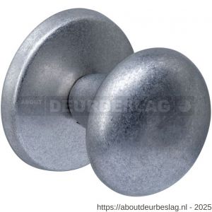 Intersteel 3930 voordeurknop Paddenstoel diameter 58 mm op achterplaat diameter 66 mm éénzijdige montage RVS getrommeld - R26010853 - afbeelding 1