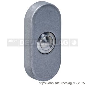 Intersteel 3990 deurbel ovaal 65x30x10 mm verdekt RVS getrommeld - R26010846 - afbeelding 1