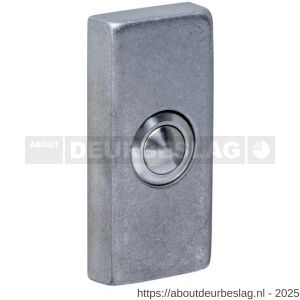 Intersteel 3990 deurbel rechthoekig 65x30x10 mm verdekt RVS getrommeld - R26010845 - afbeelding 1