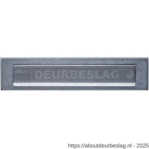 Intersteel 4000 briefplaat rechthoekig 340x75 mm met klep-regenrand RVS getrommeld - R26010844 - afbeelding 1
