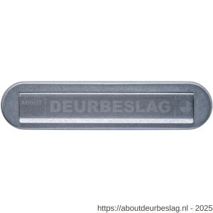 Intersteel 4000 briefplaat ovaal 340x80 mm met klep-regenrand RVS getrommeld - R26010843 - afbeelding 1