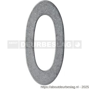 Intersteel 4020 huisnummer 0 150 mm RVS getrommeld - R26010840 - afbeelding 1