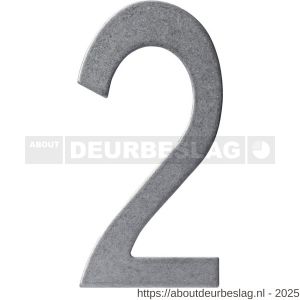 Intersteel 4020 huisnummer 2 150 mm RVS getrommeld - R26010838 - afbeelding 1