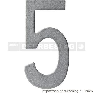 Intersteel 4020 huisnummer 5 150 mm RVS getrommeld - R26010835 - afbeelding 1