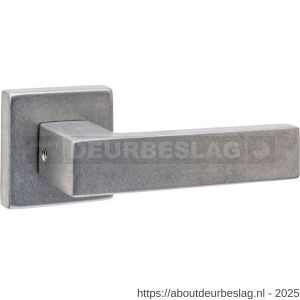 Intersteel 4057 deurkruk Amsterdam met rozet massief verdekt 53x53x10 mm met nokken RVS getrommeld - R26010826 - afbeelding 1