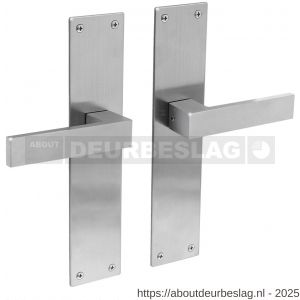 Intersteel Essentials 0571 deurkruk Amsterdam met schild rechthoekig 250x55x2 mm blind RVS - R26008392 - afbeelding 1