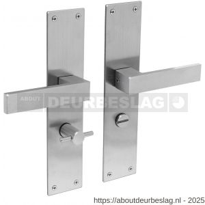 Intersteel Essentials 0571 deurkruk Amsterdam met schild rechthoekig 250x55x2 mm WC 63/8 mm RVS - R26008397 - afbeelding 1