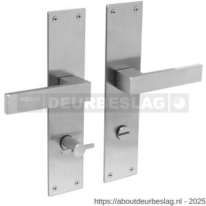 Intersteel 0571 deurkruk Amsterdam met schild rechthoekig 250x55x2 mm WC 78/8 mm RVS - R26008398 - afbeelding 1