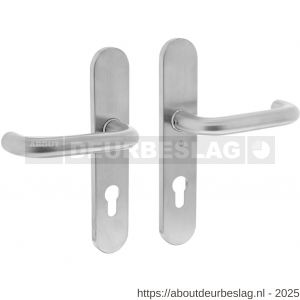 Intersteel Essentials 0576 deurkruk Rond op schild verdekt ovaal 220x42 mm profielcilindergat 72 mm RVS - R26001941 - afbeelding 1