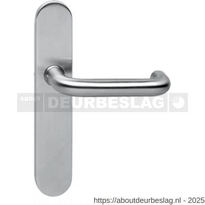 Intersteel 0576 deurkruk Rond op schild verdekt ovaal 220x42 mm WC 72/8 mm RVS - R26001943 - afbeelding 1