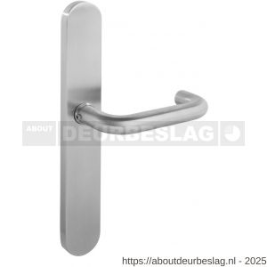 Intersteel 0579 deurkruk Rond op XL schild verdekt ovaal 278x40 mm blind RVS - R26005276 - afbeelding 1
