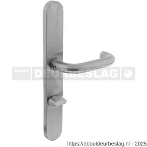 Intersteel 0579 deurkruk Rond op XL schild verdekt ovaal 278x40 mm WC 72/8 mm RVS - R26005279 - afbeelding 1