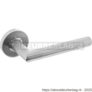 Intersteel 0583 deurkruk Jura op rozet verdekt diameter 53x10 mm RVS - R26000472 - afbeelding 1