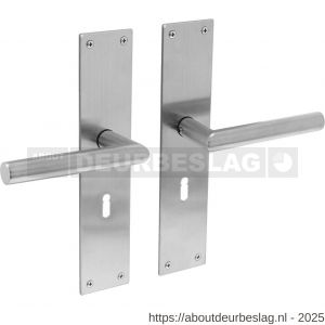 Intersteel Essentials 0583 deurkruk Jura met schild rechthoekig 250x55x2 mm sleutelgat 56 mm RVS - R26008402 - afbeelding 1