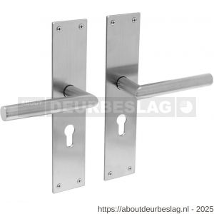 Intersteel Essentials 0583 deurkruk Jura met schild rechthoekig 250x55x2 mm profielcilindergat 55 mm RVS - R26008404 - afbeelding 1