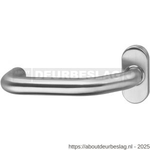 Intersteel 0602 deurkruk gatdeel Verkropt op rozet verdekt ovaal 65x30x10 mm RVS - R26000485 - afbeelding 1