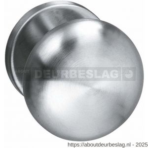 Intersteel 0610 deurkruk gatdeel Paddenstoel op rozet met ring RVS - R26000756 - afbeelding 1