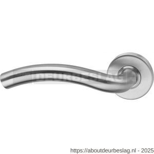 Intersteel 0616 deurkruk gatdeel links Lisa op rozet verdekt diameter 53x10 mm RVS - R26000760 - afbeelding 1